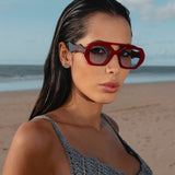Positano - Red/Tortoise/Blue